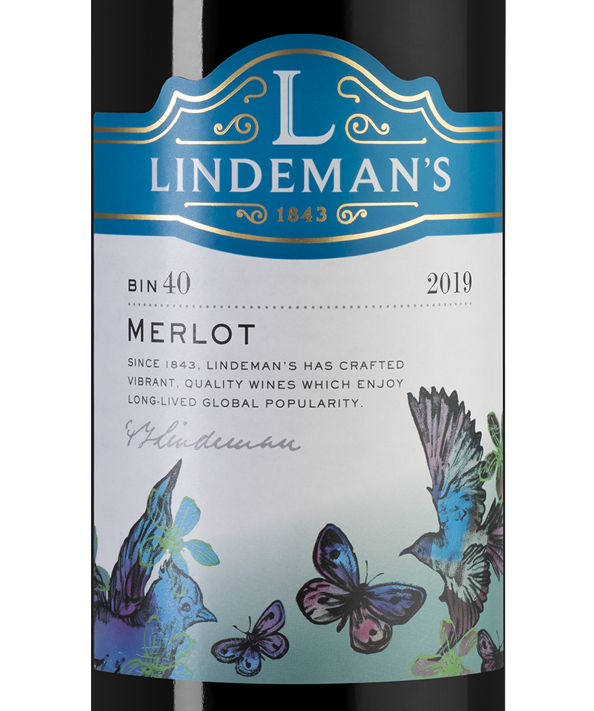 Вино Bin 40 Merlot, Lindeman's, 2019, (123741), Австралия, Юго-Восточная Австралия, красное, полусухое, 0.75 л, Бин 40 Мерло, цена 1490 рублей