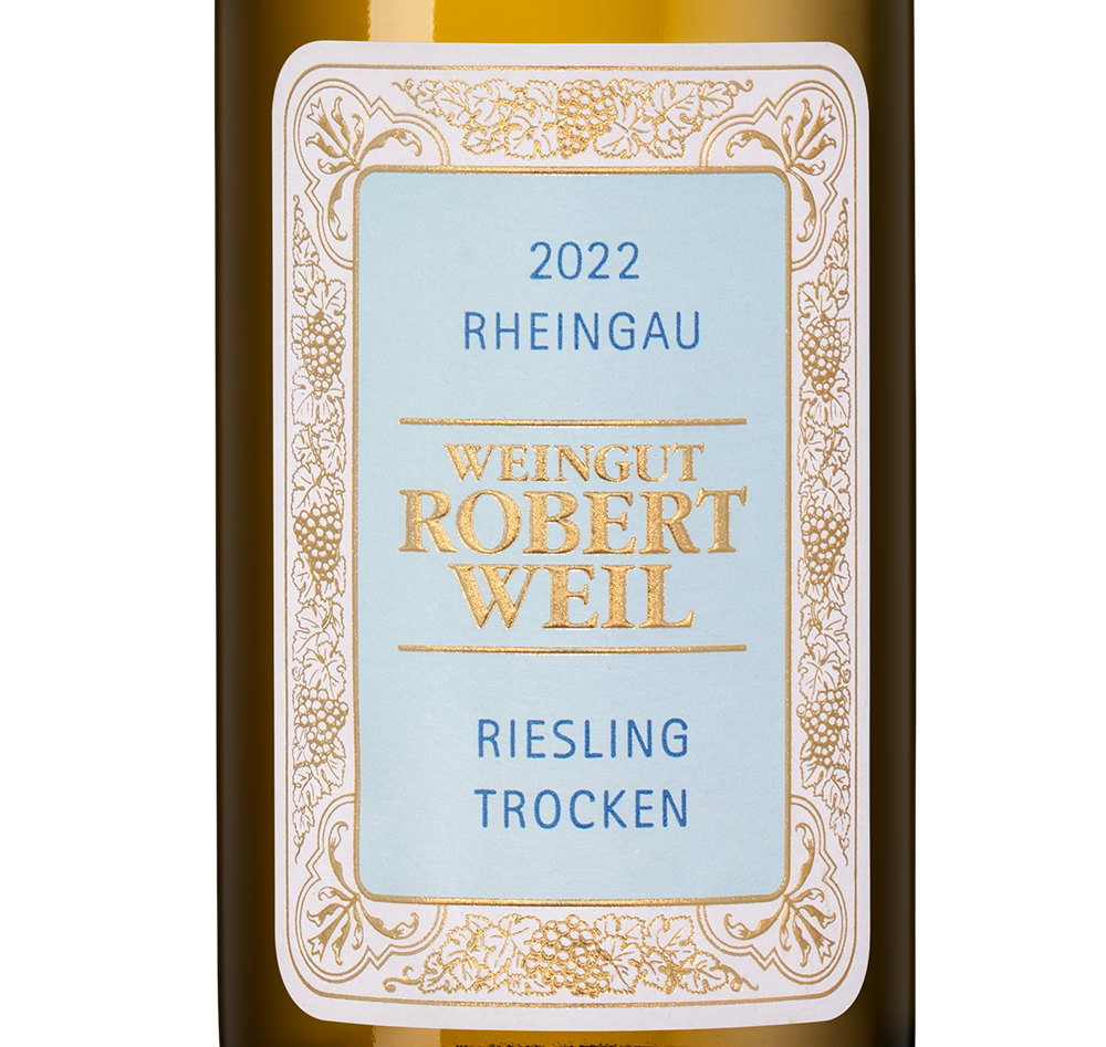 Вино Rheingau Riesling Trocken, Robert Weil, 2022, (144054), Германия, Рейнгау, белое, полусухое, 0.75 л, Рислинг Трокен, цена 6990 рублей