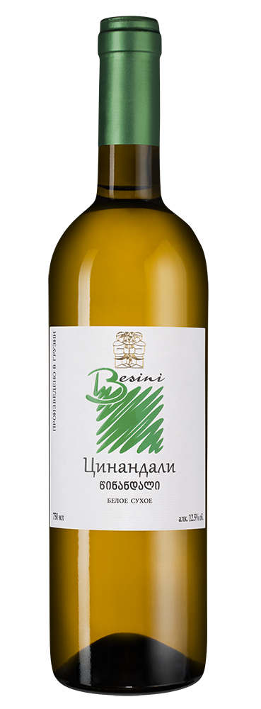 Вино Tsinandali, Besini, 2023, (150934), Грузия, Кахетия, белое, сухое, 0.75 л, Цинандали, цена 1390 рублей