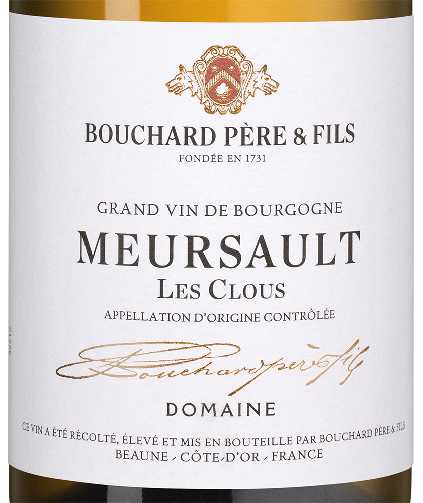 Вино Meursault Les Clous, Bouchard Pere & Fils, 2022, (152943), Франция, Бургундия, белое, сухое, 0.75 л, Мерсо Ле Клу, цена 26490 рублей