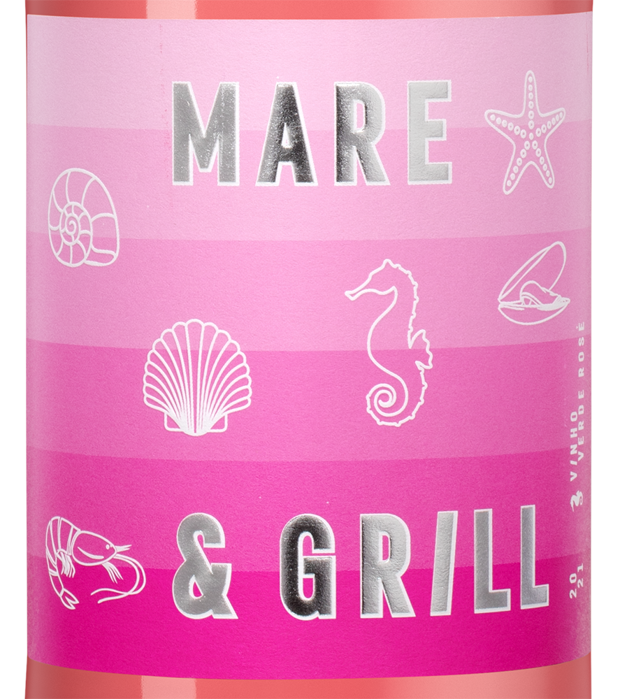 Вино Mare & Grill Vinho Verde Rose, Quintas das Arcas, 2021, (140549), Португалия, Миньо, розовое, полусухое, 0.75 л, Маре & Гриль Винью Верде Розе, цена 1590 рублей