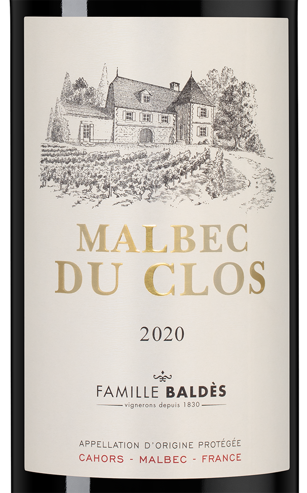 Вино Cahors Malbec du Clos, Clos Triguedina, 2020, (147283), Франция, Юго-Запад, красное, сухое, 0.75 л, Каор Мальбек дю Кло, цена 4490 рублей