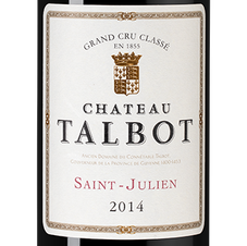 Вино Chateau Talbot Grand Cru Classe (Saint-Julien), (138102), красное сухое, 2014 г., 0.75 л, Шато Тальбо цена 19990 рублей