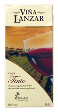 Вино Vina Lanzar Tinto, (96026), красное сухое, 1 л, Винья Лансар Тинто цена 590 рублей