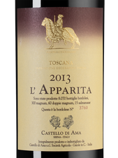 Вино L`Apparita, (139181), красное сухое, 2013 г., 0.75 л, Л`Аппарита цена 79990 рублей