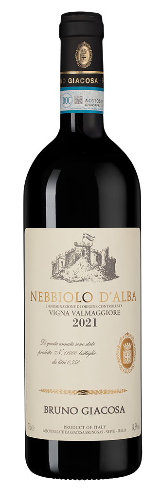 Вино Nebbiolo d'Alba Valmaggiore, Bruno Giacosa, 2021, (142940), Италия, Пьемонт, красное, сухое, 0.75 л, Неббило д'Альба Вальмаджоре, цена 18490 рублей