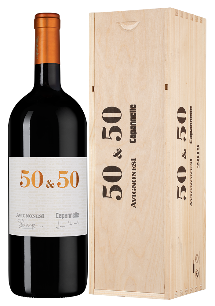 Вино 50 & 50 в подарочной упаковке, Capannelle, 2020, 1.5л, (151891), Италия, Тоскана, красное, сухое, 1.5 л, 50 & 50, цена 87490 рублей