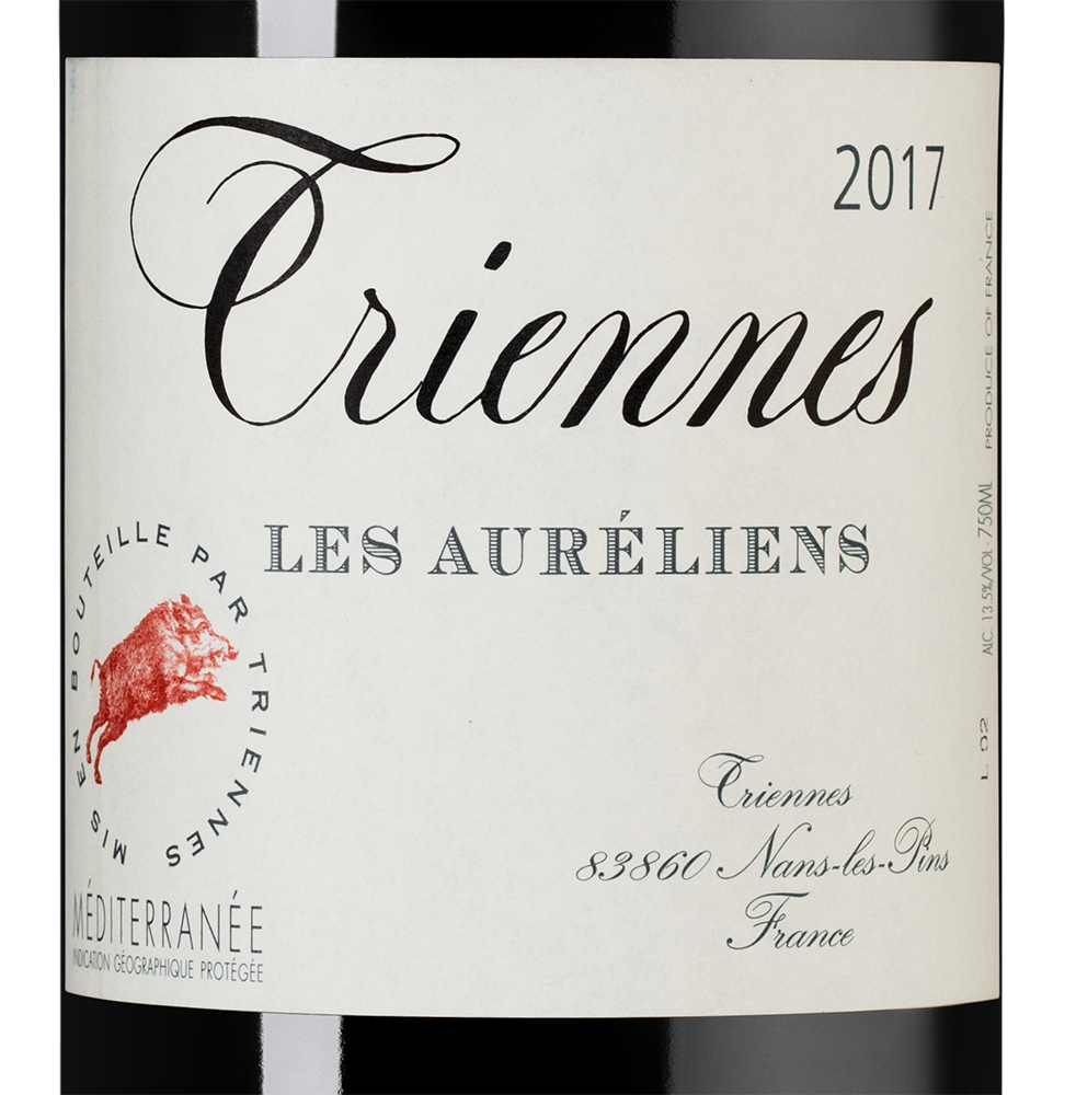 Вино Triennes Les Aureliens Rouge, 2017, (132874), Франция, Прованс, красное, сухое, 0.75 л, Лез Орелиан Руж, цена 5190 рублей