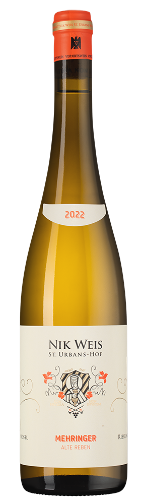 Вино Mehringer Alte Reben, Nik Weis St. Urbans-Hof, 2022, (144547), Германия, Мозель, белое, полусухое, 0.75 л, Рислинг Мерингер Альте Ребен, цена 4543 рублей
