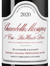 Вино Chambolle Musigny Premier Cru Les Hauts Doix, (138993), красное сухое, 2020 г., 0.75 л, Шамболь-Мюзиньи Премьре Крю Лез О Дуа цена 34990 рублей