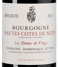 Вино Bourgogne Hautes Cotes de Nuits Les Dames de Vergy, (143217), красное сухое, 2021 г., 0.75 л, Бургонь От Кот де Нюи Ле Дам де Вержи цена 7490 рублей