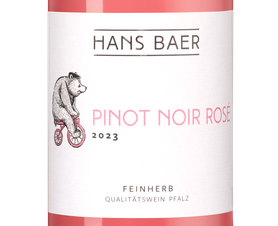 Вино Hans Baer Pinot Noir Rose, (143087), розовое полусухое, 2023, 0.75 л, Ханс Баер Пино Нуар Розе цена 1690 рублей