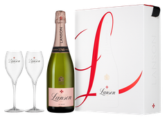 Шампанское и игристое вино из винограда шардоне (Chardonnay) Le Rose Brut в подарочной упаковке