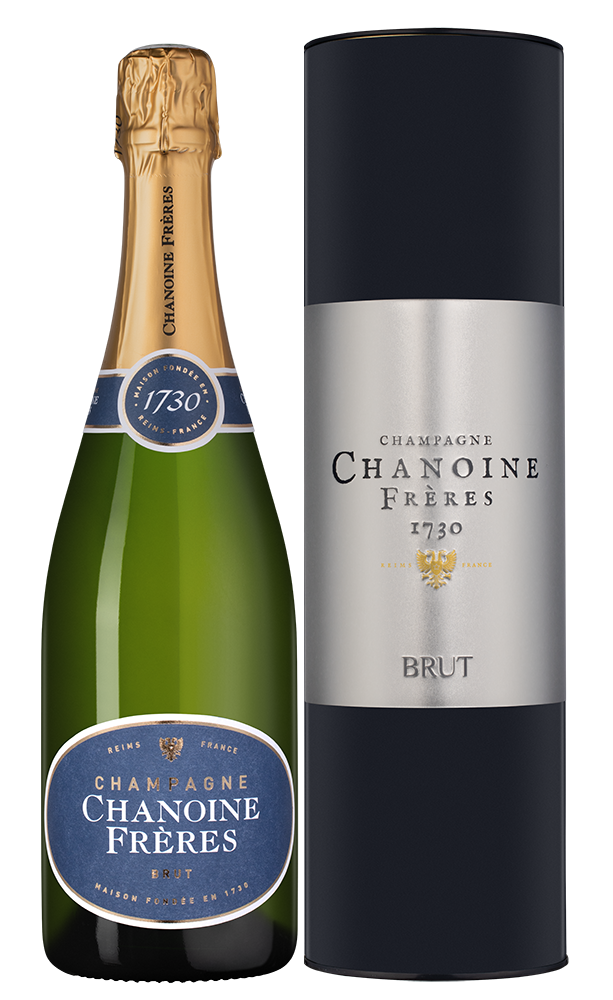 Шампанское Brut в подарочной упаковке, Chanoine Freres, (153819), Франция, Шампань, белое, брют, 0.75 л, Брют, цена 9490 рублей