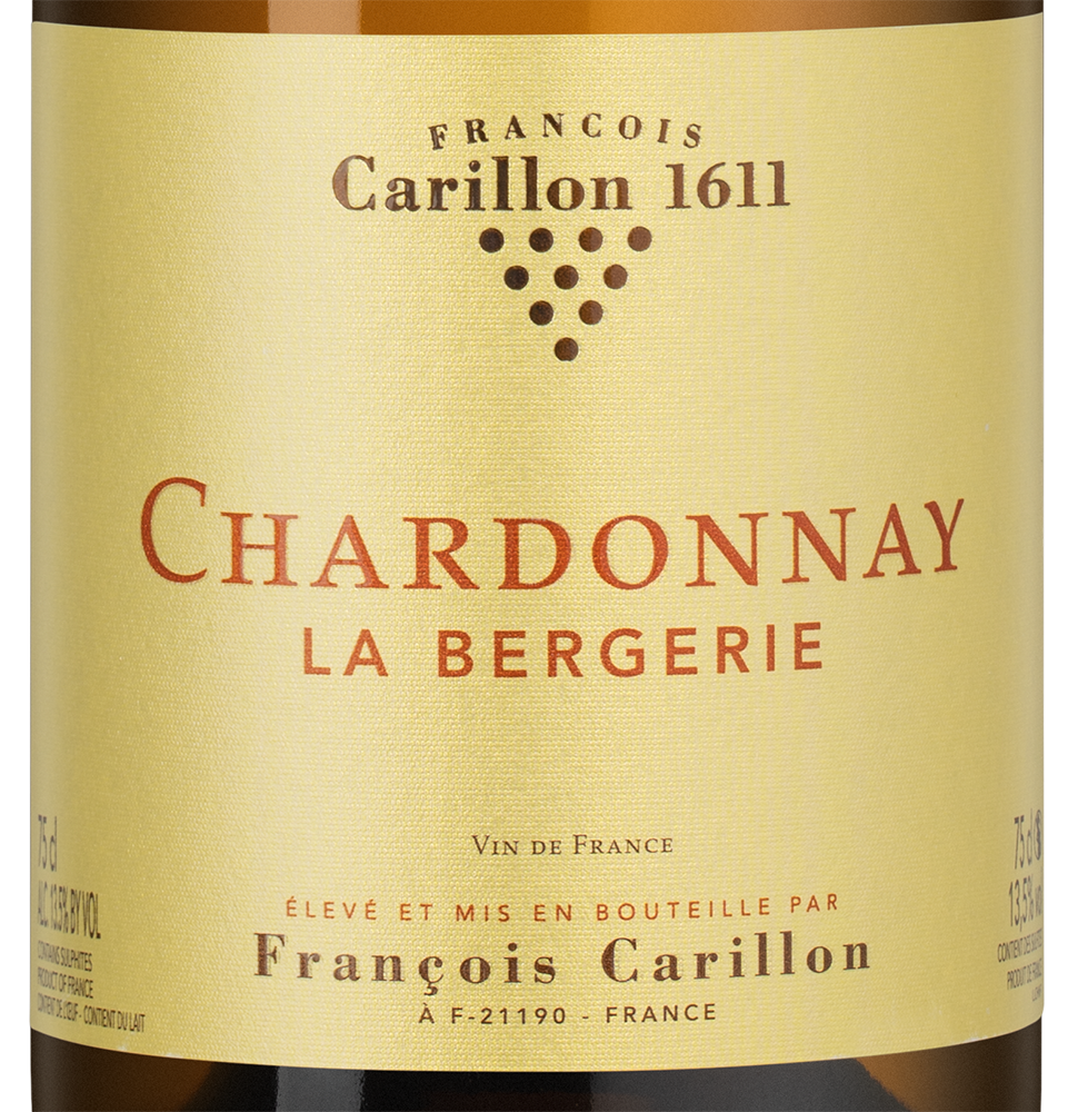 Вино Chardonnay la Bergerie, Francois Carillon, 2022, (158702), Франция, Бургундия, белое, сухое, 0.75 л, Ла Бержери Шардоне, цена 6790 рублей