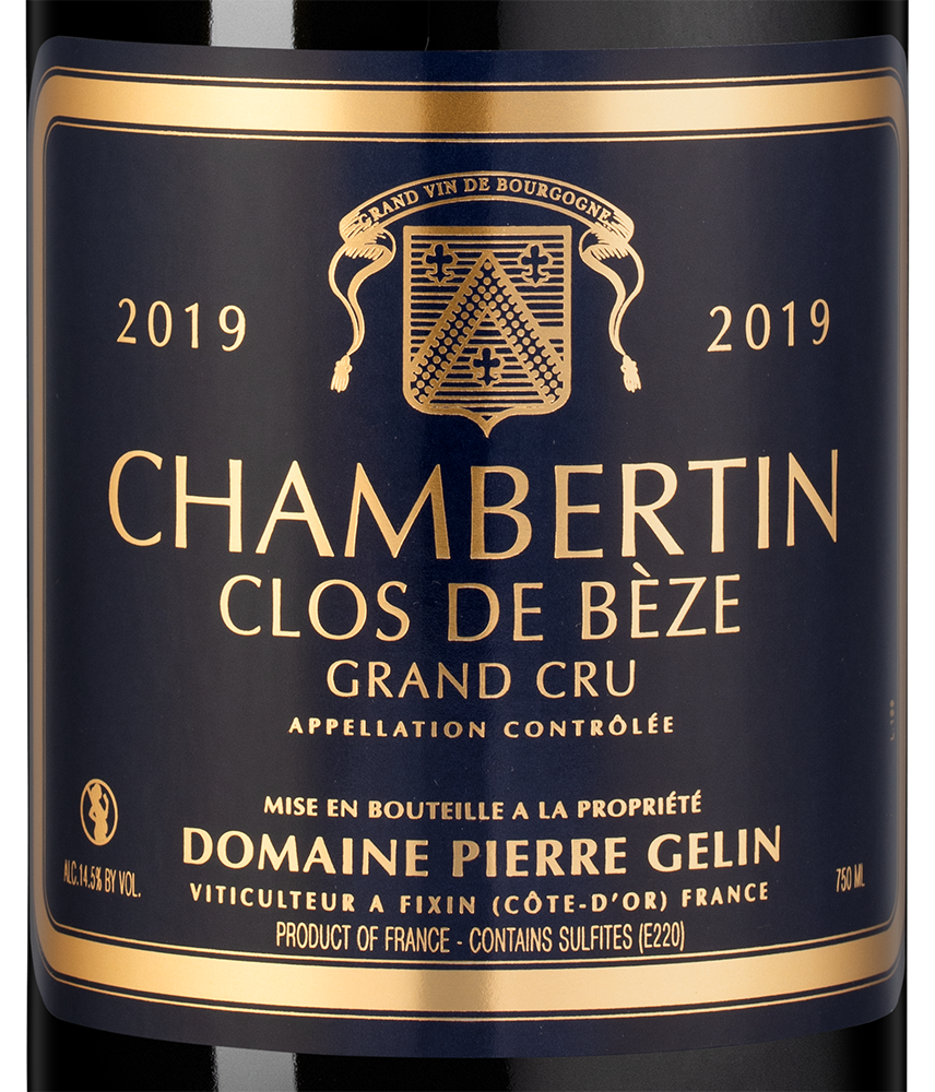 Вино Chambertin Clos de Beze Grand Cru, Domaine Pierre Gelin, 2019, (145973), Франция, Бургундия, красное, сухое, 0.75 л, Шамбертен Кло де Без Гран Крю, цена 124990 рублей