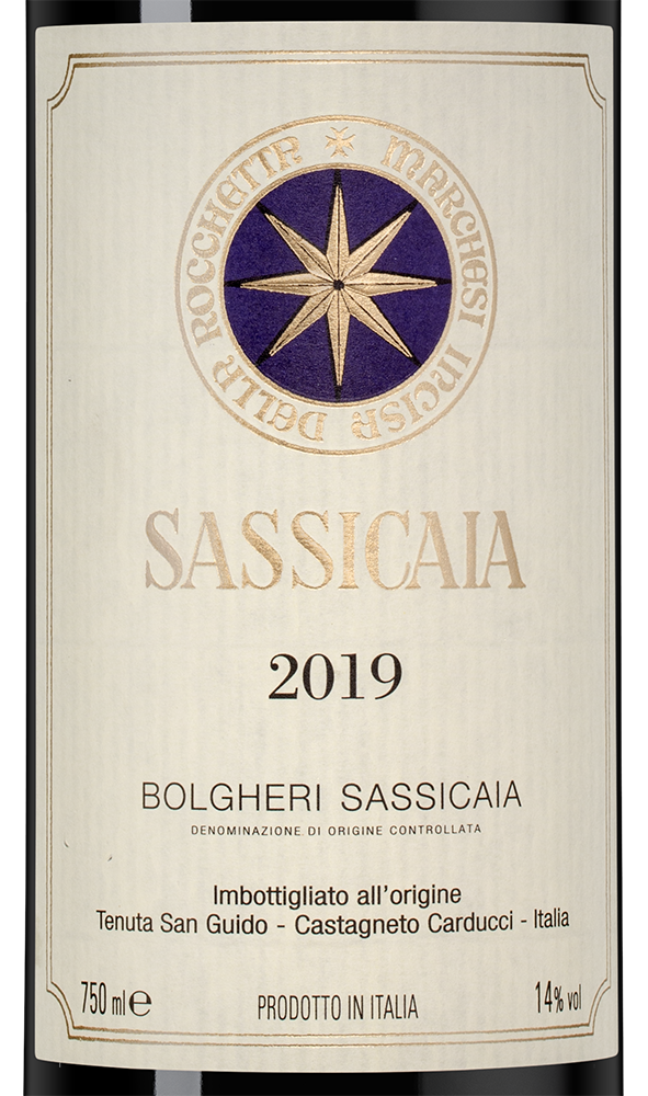 Вино Sassicaia, Tenuta San Guido, 2019, (151778), Италия, Тоскана, красное, сухое, 0.75 л, Сассикайя, цена 134990 рублей