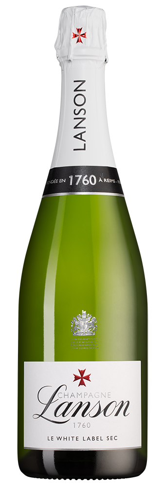 Шампанское Le White Label Sec, Lanson, (155090), Франция, Шампань, белое, полусухое, 0.75 л, Ле Уайт Лейбл Сек, цена 10143 рублей