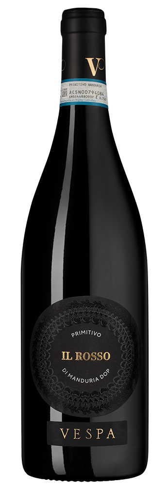 Вино Il Rosso dei Vespa, 2022, (146450), Италия, Апулия, красное, полусухое, 0.75 л, Иль Россо дей Веспа, цена 4990 рублей