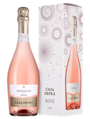 Игристое вино из сорта пино неро Prosecco Rose в подарочной упаковке