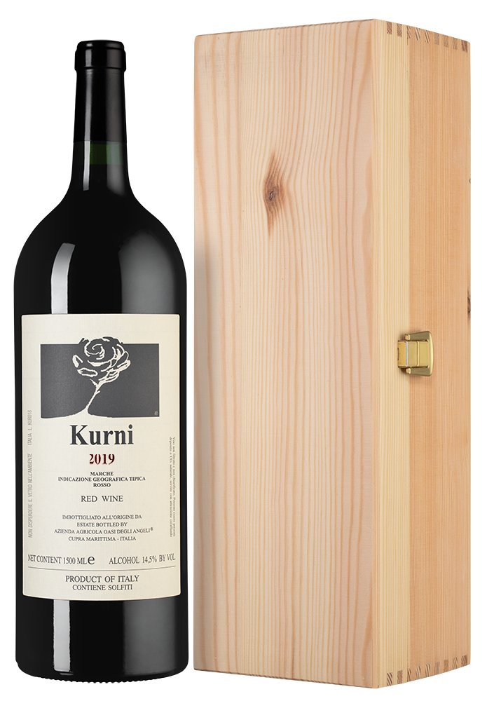 Вино Kurni в подарочной упаковке, Oasi degli Angeli, 2019, 1.5л, (137090), Италия, Марке, красное, полусладкое, 1.5 л, Курни, цена 69990 рублей