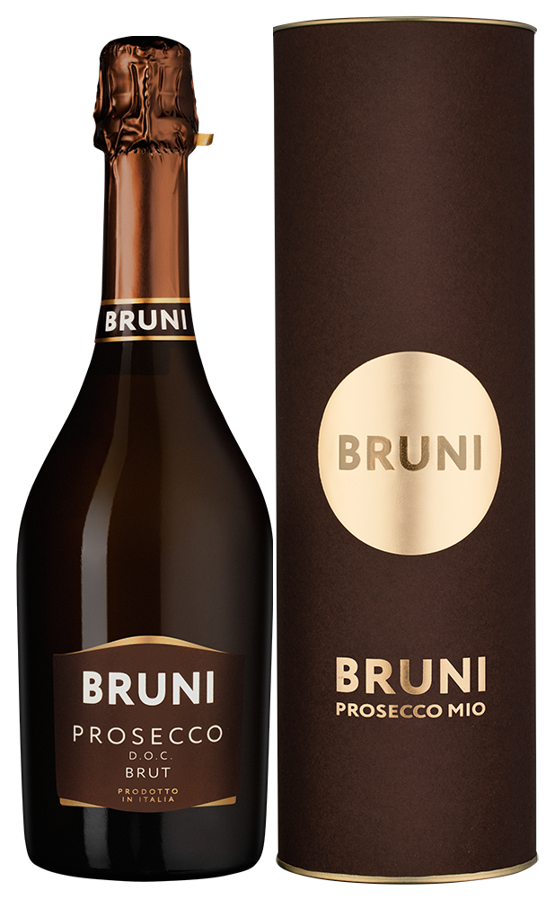 Игристое вино Bruni Prosecco Brut в подарочной упаковке (туба), (156599), Италия, Венето, белое, брют, 0.75 л, Просекко Брют, цена 2990 рублей