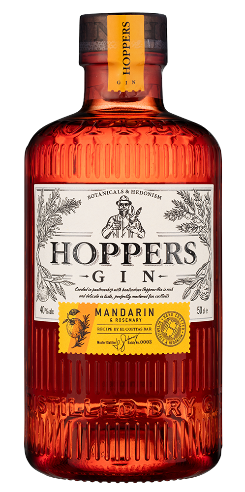 Джин Hoppers Mandarin & Rosemary, 0.5л, (147521), Россия, 0.5 л, Хопперс Мандарин и Розмарин, цена 790 рублей