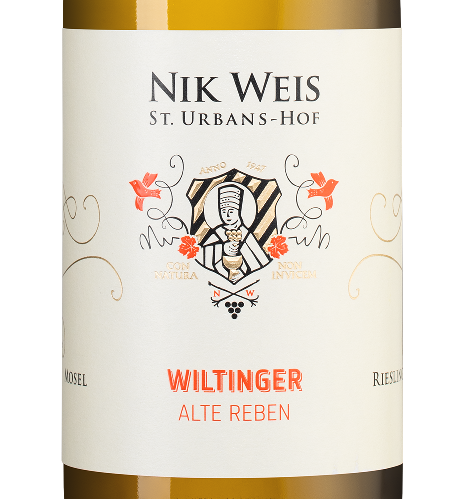Вино Wiltinger Alte Reben, Nik Weis St. Urbans-Hof, 2023, (150671), Германия, Мозель, белое, полусладкое, 0.75 л, Рислинг Вельтингер Альте Ребен, цена 4792 рублей