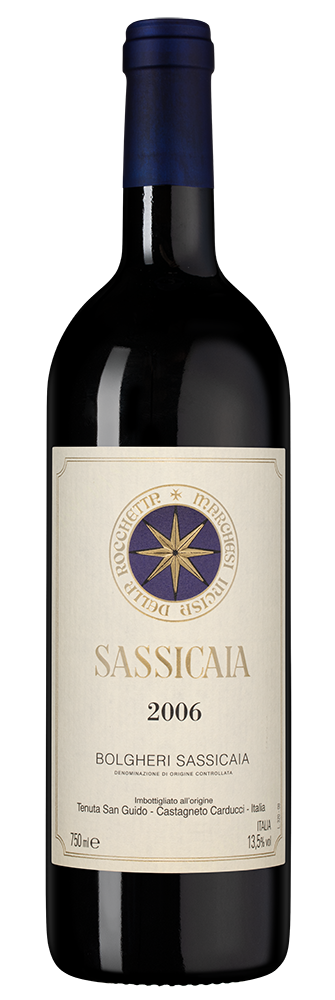 Вино Sassicaia, Tenuta San Guido, 2006, (151401), Италия, Тоскана, красное, сухое, 0.75 л, Сассикайя, цена 174990 рублей