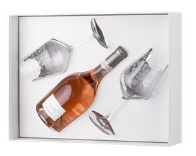 Вино Alie Rose с 2-мя бокалами, (132401), gift box в подарочной упаковке, розовое сухое, 2020 г., 0.75 л, Алие Розе цена 7570 рублей