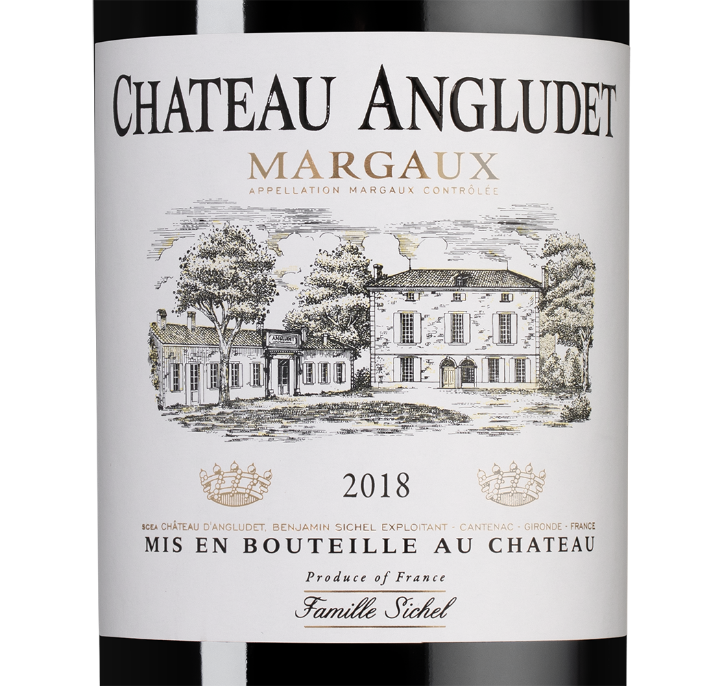 Вино Chateau Angludet (Margaux), 2018, (119861), Франция, Бордо, красное, сухое, 0.75 л, Шато д'Англюде, цена 12990 рублей