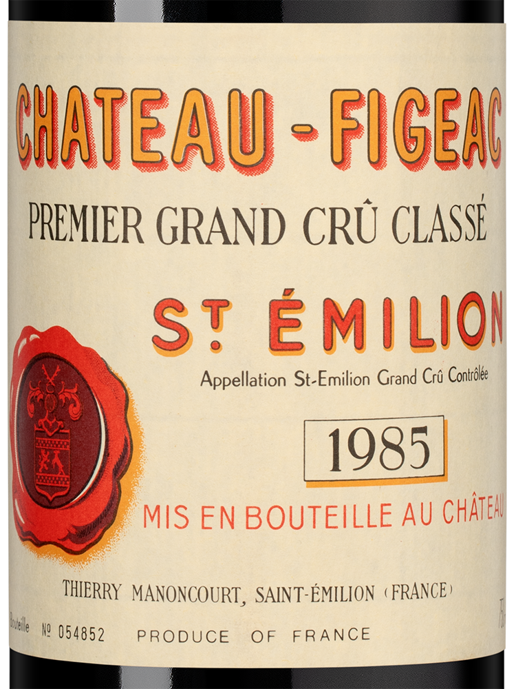 Вино Chateau Figeac (Saint-Emilion), 1985, (155451), Франция, Бордо, красное, сухое, 0.75 л, Шато Фижак, цена 97490 рублей