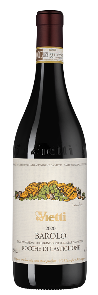 Вино Barolo Rocche di Castiglione, Vietti, 2020, (150984), Италия, Пьемонт, красное, сухое, 0.75 л, Бароло Рокке ди Кастильоне, цена 64990 рублей