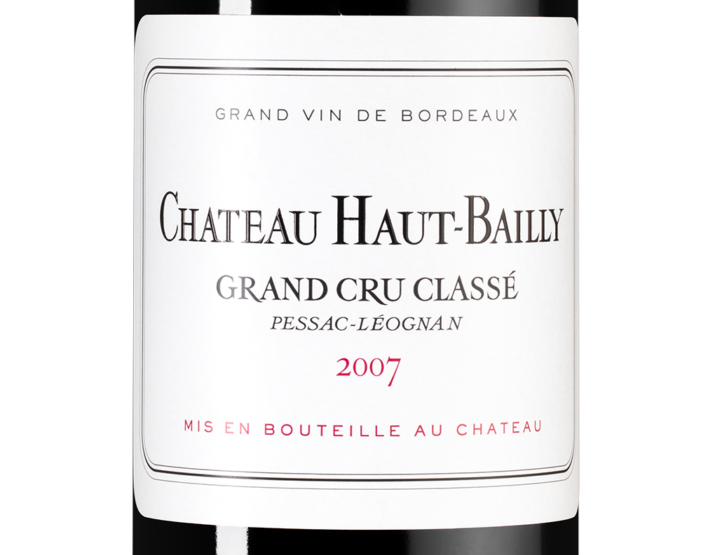 Вино Chateau Haut-Bailly Grand Cru Classe (Pessac-Leognan), 2007, (115636), Франция, Бордо, красное, сухое, 0.75 л, Шато О-Байи, цена 41490 рублей