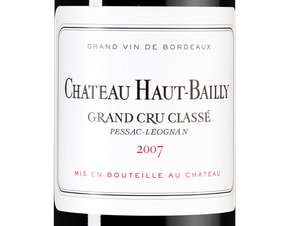 Вино Chateau Haut-Bailly Grand Cru Classe (Pessac-Leognan), (115636), красное сухое, 2007, 0.75 л, Шато О-Байи цена 31490 рублей