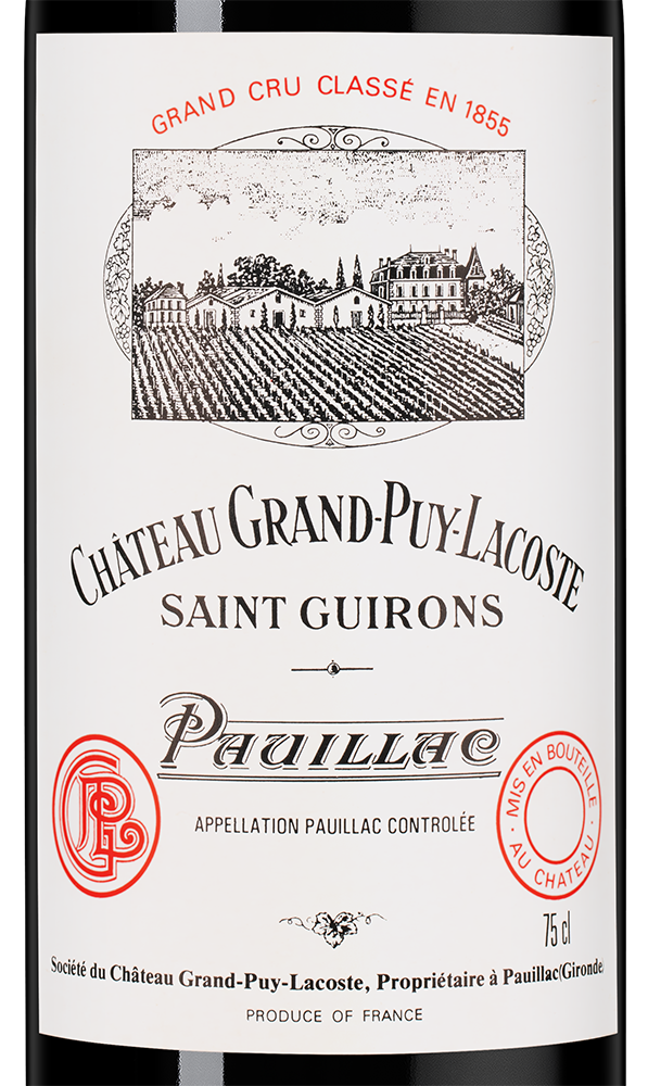 Вино Chateau Grand-Puy-Lacoste, 1986, (158203), Франция, Бордо, красное, сухое, 0.75 л, Шато Гран-Пюи-Лакост, цена 79990 рублей