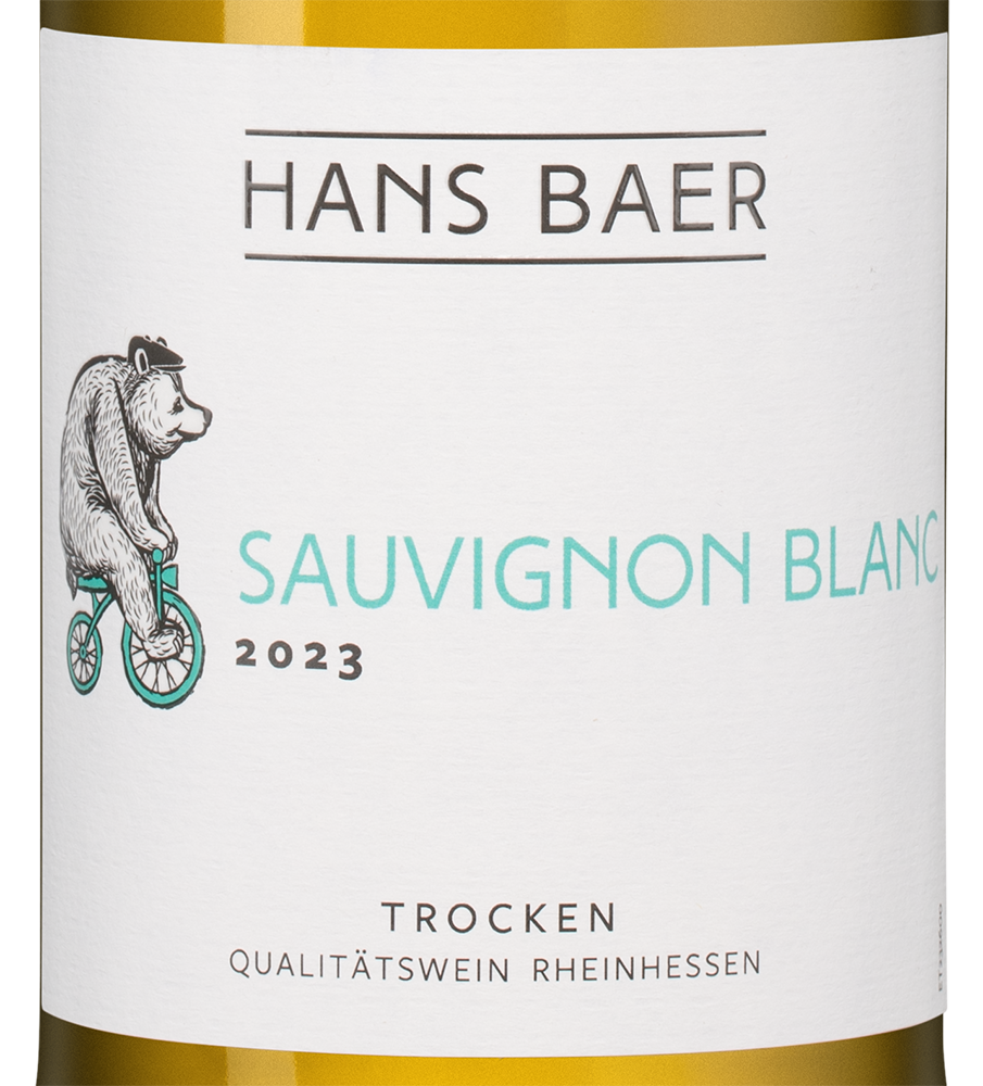 Вино Hans Baer Sauvignon Blanc, Weinkellerei Hechtsheim, 2023, (149226), Германия, Рейнгессен, белое, полусухое, 0.75 л, Ханс Баер Совиньон блан, цена 2140 рублей