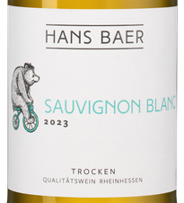 Вино Hans Baer Sauvignon Blanc, (149226), белое полусухое, 2023, 0.75 л, Ханс Баер Совиньон блан цена 1840 рублей