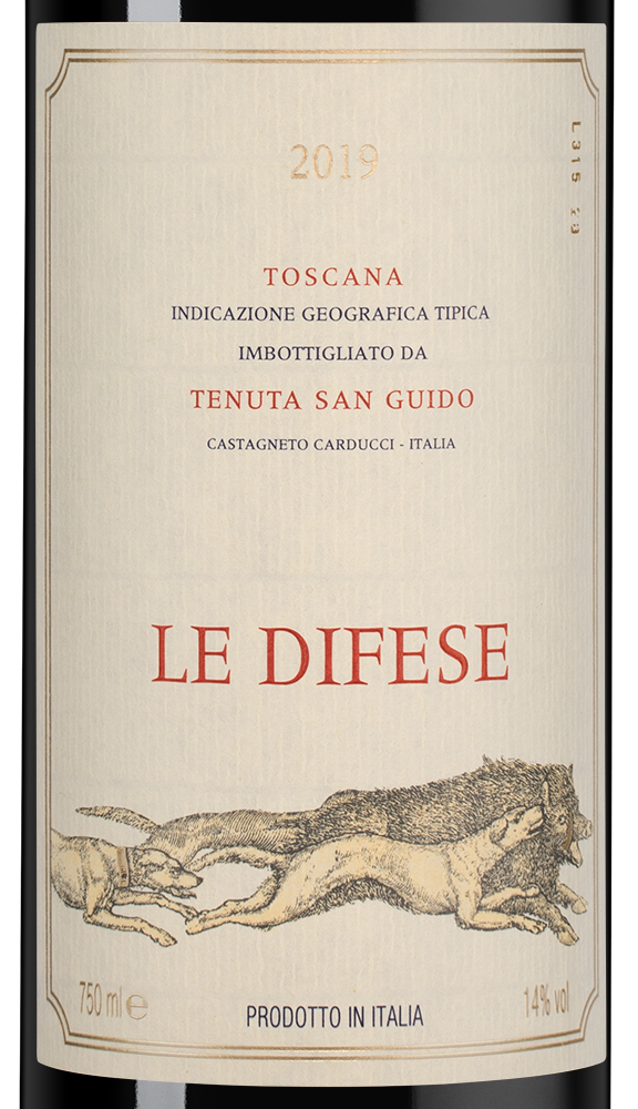 Вино Le Difese, Tenuta San Guido, 2019, (132153), Италия, Тоскана, красное, сухое, 0.75 л, Ле Дифезе, цена 8490 рублей