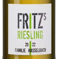 Вино Fritz's Riesling, (144232), белое полусухое, 2022, 0.75 л, Фриц'с Рислинг цена 3290 рублей