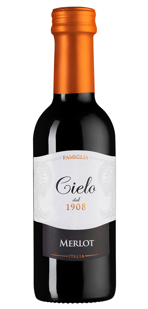Вино Merlot, Cielo, 2022, 0.187л, (146710), Италия, Венето, красное, полусухое, 0.187 л, Мерло, цена 670 рублей