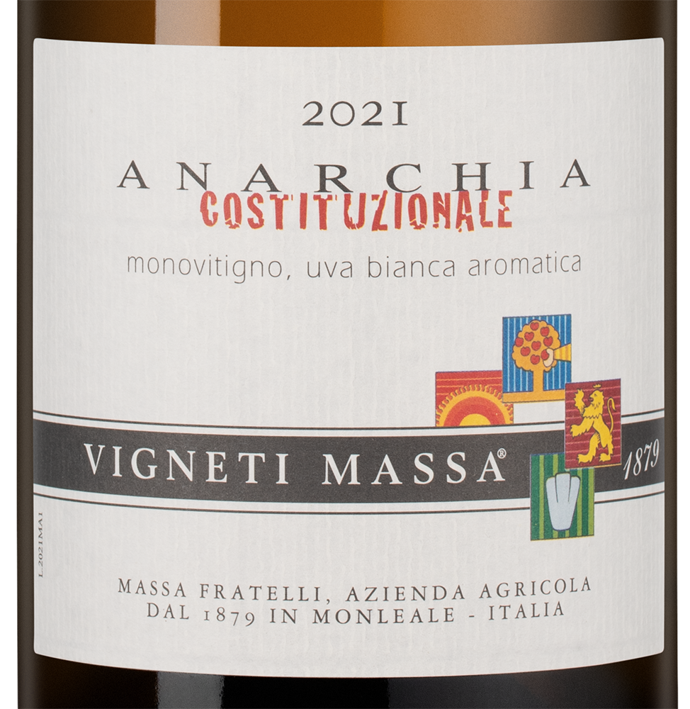 Игристое вино Anarchia Costituzionale, Vigneti Massa, 2021, (138098), Италия, белое, сладкое, 0.75 л, Анаркия Коституционале, цена 6990 рублей