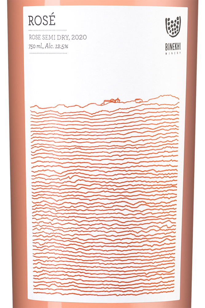 Вино Rose Binekhi, 2020, (137587), Грузия, розовое, полусухое, 0.75 л, Розе Бинехи, цена 2290 рублей