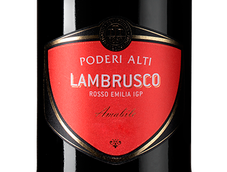 Полусладкое красное шипучее вино Lambrusco dell'Emilia Rosso Poderi Alti