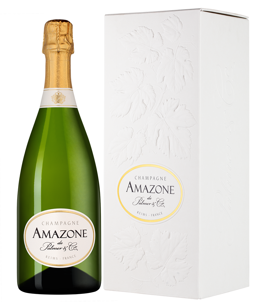 Шампанское Amazone de Palmer в подарочной упаковке, Palmer & Co, (141447), Франция, Шампань, белое, брют, 0.75 л, Амазон де Пальмер, цена 44990 рублей