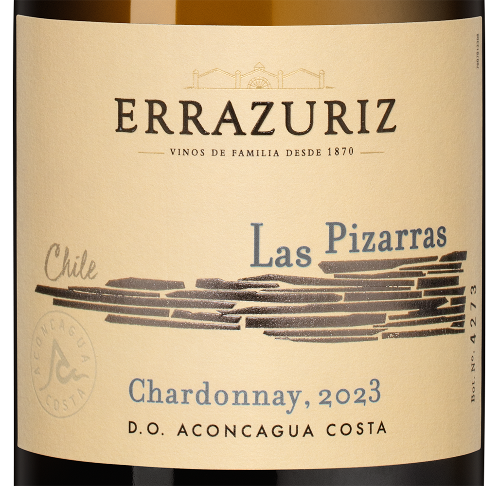 Вино Las Pizarras Chardonnay, Errazuriz, 2023, (158020), Чили, Аконкагуа, белое, сухое, 0.75 л, Лас Писаррас Шардоне, цена 19990 рублей