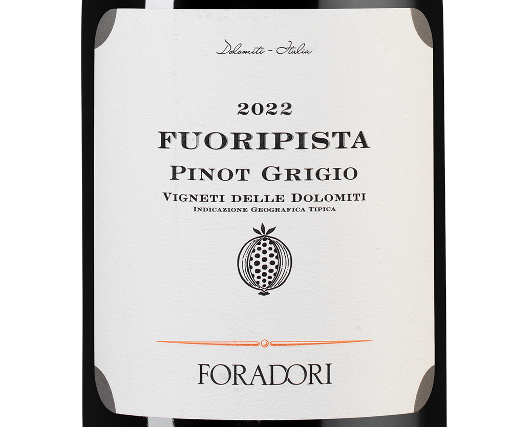 Вино Fuoripista Pinot Grigio, Foradori, 2022, (147188), Италия, Трентино-Альто Адидже, белое, сухое, 0.75 л, Фуориписта Пино Гриджо, цена 10490 рублей