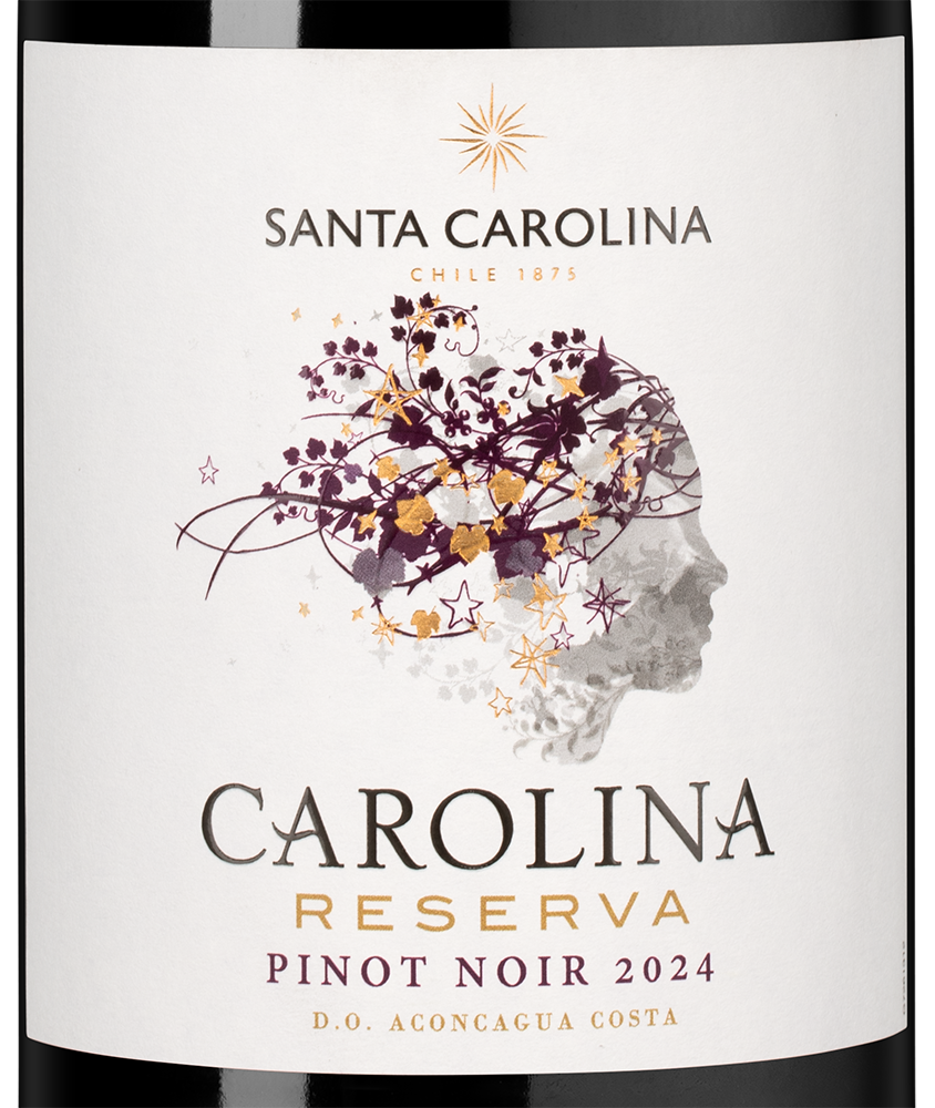 Вино Carolina Reserva Pinot Noir, Santa Carolina, 2024, (155293), Чили, Центральная Долина, красное, сухое, 0.75 л, Каролина Ресерва Пино Нуар, цена 1192 рублей
