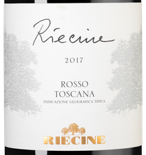 Вино Riecine, (125745), красное сухое, 2017 г., 0.75 л, Риечине цена 13990 рублей