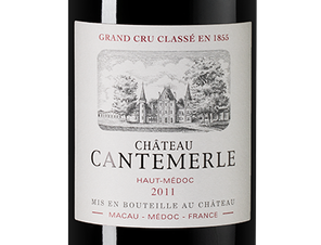 Вино Chateau Cantemerle, (113669), красное сухое, 2011 г., 0.75 л, Шато Кантмерль цена 6490 рублей
